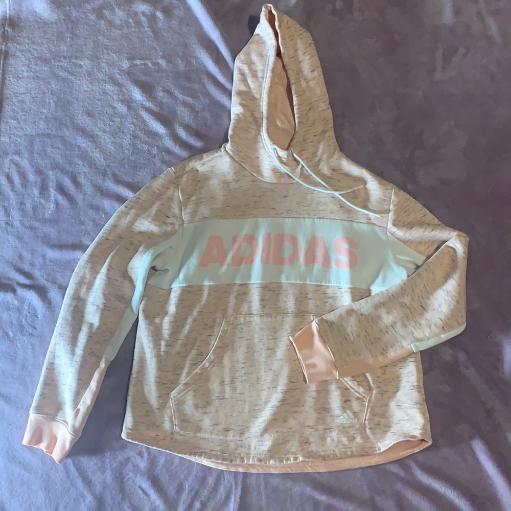 Pink large adidas hoodie